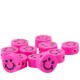 Katsuki kralen 10mm Smiley Dark pink